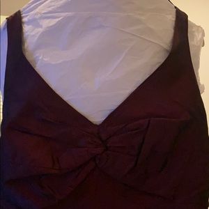 Formal burgundy, taffeta, maternity, evening gown